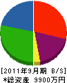 鈴木伸也木材 貸借対照表 2011年9月期