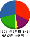 日本パイピング工業 貸借対照表 2011年5月期