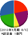 青島建設 貸借対照表 2012年9月期