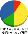 小川工業所 貸借対照表 2011年7月期