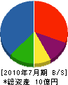 松沢建設 貸借対照表 2010年7月期