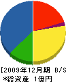 三松建設 貸借対照表 2009年12月期
