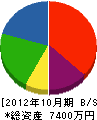 松山工業 貸借対照表 2012年10月期