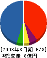 山友建設 貸借対照表 2008年3月期