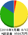 松江ガス供給 貸借対照表 2010年9月期