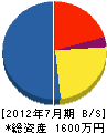 大島工機 貸借対照表 2012年7月期