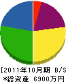 松本石材建設 貸借対照表 2011年10月期