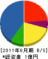 三塚内装 貸借対照表 2011年6月期