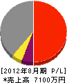 日彩ハヤカワ 損益計算書 2012年8月期