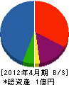 沖田住宅設備 貸借対照表 2012年4月期