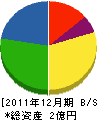 長沢産業 貸借対照表 2011年12月期