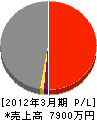 矢谷板硝子 損益計算書 2012年3月期
