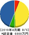 広瀬電工舎 貸借対照表 2010年4月期