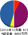 山崎塗装店 貸借対照表 2012年12月期