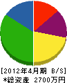 渡辺設備 貸借対照表 2012年4月期