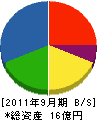 藤井建設 貸借対照表 2011年9月期