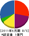 小澤建設 貸借対照表 2011年6月期