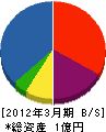 八晃電気 貸借対照表 2012年3月期