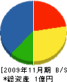 熊野建設 貸借対照表 2009年11月期