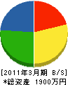 田中建工 貸借対照表 2011年3月期