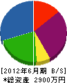 上田設備 貸借対照表 2012年6月期
