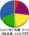 松田電業社 貸借対照表 2011年7月期