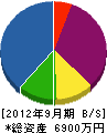 斉藤造園工事 貸借対照表 2012年9月期