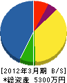 涌井住設 貸借対照表 2012年3月期