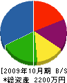佐藤建築 貸借対照表 2009年10月期