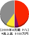 田澤工業 損益計算書 2009年4月期