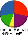 窪田建設 貸借対照表 2012年6月期