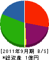 中川建設 貸借対照表 2011年9月期