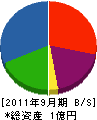 沼倉組 貸借対照表 2011年9月期