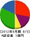 長谷川組 貸借対照表 2012年9月期