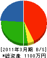 藤沢緑化 貸借対照表 2011年3月期