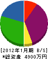 髙橋塗装 貸借対照表 2012年1月期