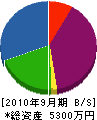 石川建設 貸借対照表 2010年9月期