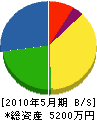 阪田組 貸借対照表 2010年5月期