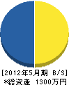 研窓タカス 貸借対照表 2012年5月期