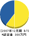 西日本ポンプサービス 貸借対照表 2007年12月期