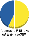 中村興業 貸借対照表 2009年12月期