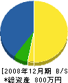 千葉建設 貸借対照表 2008年12月期