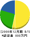 永田工務店 貸借対照表 2008年12月期
