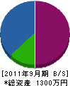 永村松花園 貸借対照表 2011年9月期