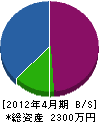 野田工業 貸借対照表 2012年4月期