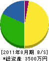 米田建装 貸借対照表 2011年8月期