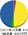 笹原工業 貸借対照表 2011年12月期