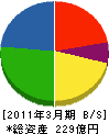 日成ビルド工業 貸借対照表 2011年3月期