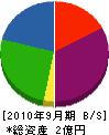松組 貸借対照表 2010年9月期