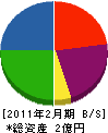増山工務店 貸借対照表 2011年2月期